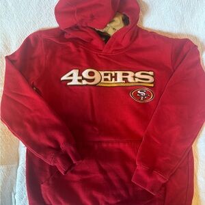 49ers Kids Red Hoodie Sweatshirt
